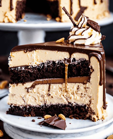 Chocolate Peanut Butter Cheesecake cake Recipe Chocolate Peanut Cheesecake, Chocolate And Peanut Butter Desserts, Peanut Butter Chocolate Desserts, Chocolate Peanut Butter Cheesecake Cake, Hot Chocolate Cheesecake, Peanut Butter Chocolate Cheesecake, Best Cheesecake Recipes, Peanut Butter Cake Recipe, Peanut Butter Dessert