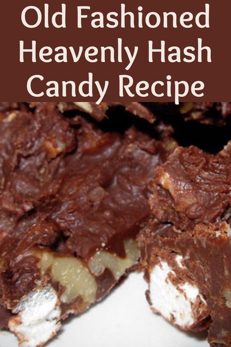 Fudge With Pecans, Heavenly Hash, Rocky Road Ice Cream, Rocky Road Fudge, Hash Recipe, Mississippi Mud, Candy Recipe, Candy Recipes Homemade, Christmas Candy Recipes