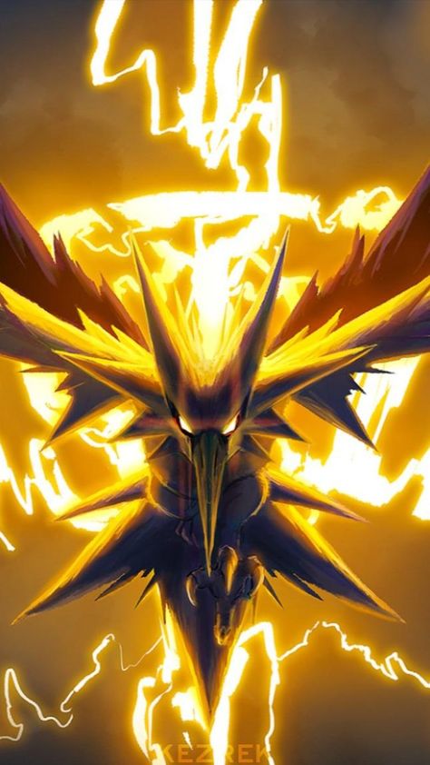 Pokemon Zapdos, Guzma Pokemon, Zapdos Pokemon, Rayquaza Pokemon, Pokemon Realistic, Pokemon Poster, Pikachu Art, Pokemon Backgrounds, Cool Pokemon Wallpapers