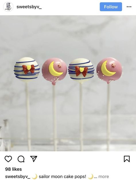 Sailor Moon Treats, Sailor Moon Cake Pops, Sailor Moon Cookies Decorated, Sailor Moon Birthday Party Ideas, Sailor Moon Baby Shower Theme, Sailor Moon Birthday Party Decorations, Nerds Cookies, Sailor Moon Party Ideas, Sailor Moon Food