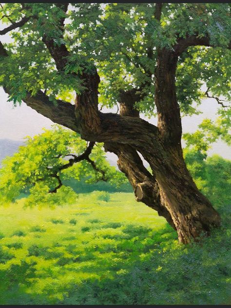 Realistic Tree Painting, 숲 사진, Landscape Photography Nature, Landscape Art Painting, Art Painting Gallery, 수채화 그림, Autumn Scenery, Nature Art Painting, Landscape Drawings