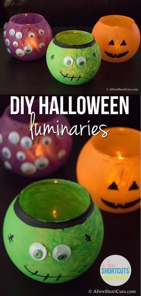 Halloween Tealight Crafts, Halloween Arts And Crafts For Adults, October Crafts For Adults, Halloween Crafts For Adults Diy, Halloween Crafts For Teens, Diy Halloween Luminaries, Halloween Crafts For Kids To Make, Diy Halloween Crafts, Halloween Luminaries