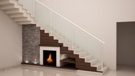 Fireplace Ideas, Under Stairs, Lake Como, Interior Design Ideas, Display Shelves, Get Inspired, Vacation Home, Stairs, Design Ideas