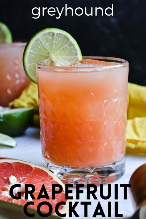 Greyhound Grapefruit Cocktail | The Oven Light Grapefruit Cocktail Recipes, Popular Drink Recipes, Greyhound Cocktail, Meal Hacks, Cold Drinks Recipes, Grapefruit Cocktail, Canned Juice, Moms 60th, Cocktail Drinks Alcoholic