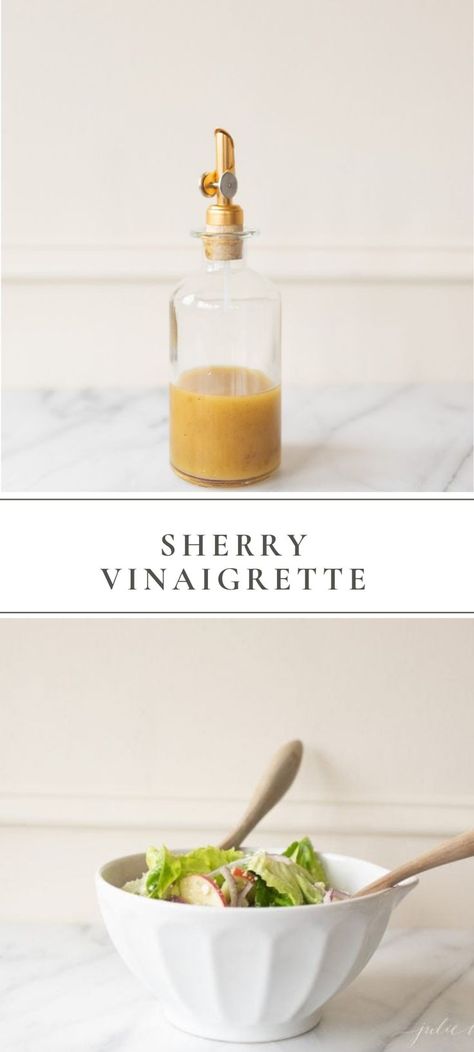 Sherry Vinaigrette Recipe Sherry Vinaigrette Recipe #recipe #sherry #saladdressing #vinaigrette Vinegrette Recipe, Vinaigrette Dressing Recipe, Vinegar Salad Dressing, Sherry Wine, Vinaigrette Salad, Julie Blanner, Easy Salad Dressing, Vinaigrette Recipe, Salad Dressing Recipes Homemade