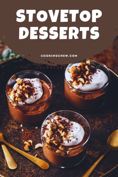 Stovetop Dessert Recipes, Skillet Desserts Stovetop, Stove Top Dessert Recipes, Stovetop Desserts Easy, Dessert Recipes Without Oven, Stove Desserts, Stovetop Cake, Stove Top Desserts, Desserts Without Oven