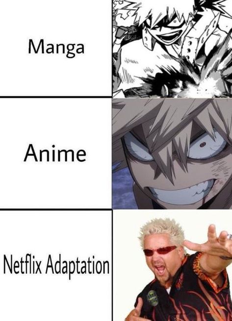 Manga Anime Netflix Adaptation, Thank You Memes, Netflix Adaptation, Manga Vs Anime, Memes Anime, Memes Br, My Hero Academia Memes, Buko No Hero Academia, Boku No Hero Academia Funny