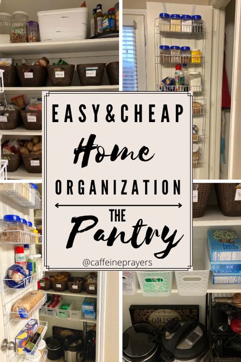 Inexpensive Pantry Organization, Cheap Home Organization, Easy Cheap, Organization Hacks, Kitchen Organization, The Only Way, Declutter, Pantry, Home Organization