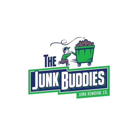 New Logo for The Junk Buddies by kavastudio Junk Removal Business Logo, Junk Removal Logo, October Challenge, Junk Removal, Removal Company, Branding Ideas, Modern Business Cards, Business Cards Creative, Logo Design Creative