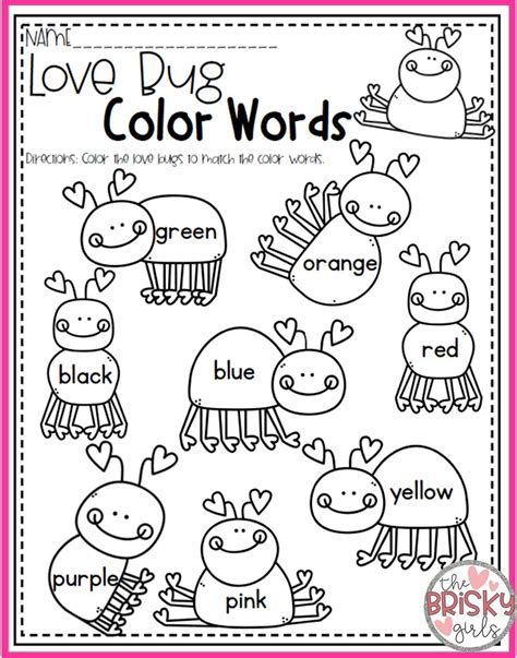 Kindergarten English Worksheets - Best Coloring Pages For Kids February Preschool Worksheets, February Worksheets, Valentines Colors, Valentine Worksheets, February Lessons, Kindergarten February, Preschool Valentine, Kindergarten Valentines, Valentine Printables