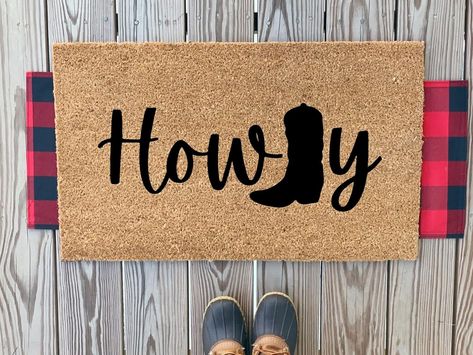 Doormat Funny Howdy Doormat Cowboy Boot Western Front Doormat Funny Doormat Welcome Home Mat Western Home Decor Housewarming Gift Porch Decor Welcome Mats Front Doormat for Porch Home 30x18 in Front Doormat, Summer Porch Decor, Doormat Funny, Western Home, Summer Porch, Western Front, Western Homes, Funny Doormats, Western Home Decor