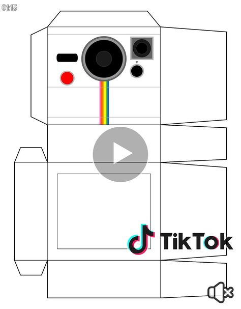 3D Printable Camera Template ..? Printable Camera Template, Camera Template, Basketball Homecoming, Polaroid Template, 3d Camera, Instant Photography, Happy Birthday Frame, Polaroid Frame, Polaroid Camera