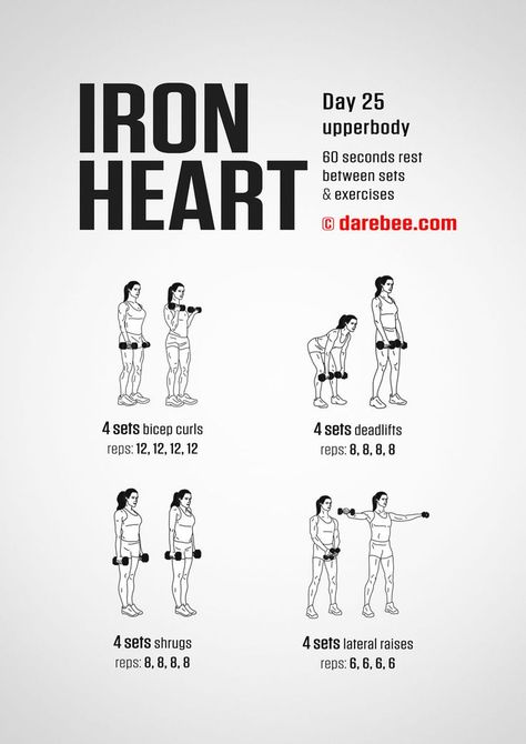 Heart Exercise, Mini Workouts, Daily Workouts, Kickboxing Workout, Iron Heart, Abs Workout Routines, Body Workout Plan, Biceps Workout, At Home Workout Plan