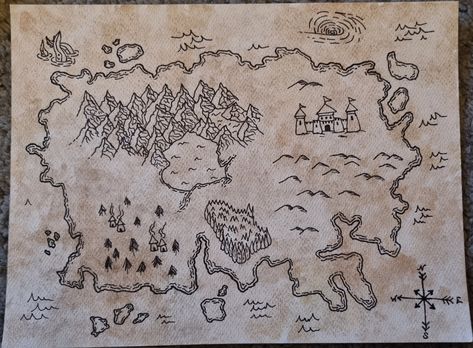 #map #dungeonanddragons #d&d #mappa #isola #adventure #avventura #diy Pirate Map, Pirate Cosplay, Pirate Crafts, Adventure Map, Diy Clothes And Shoes, Bullet Journal Diy, Diy Clothes, Art Inspo, Map