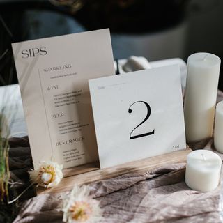 Signage Stands - Creative Melbourne Event Styling & Event Hire | The Small Things Co Islandwood Wedding, Wedding Tableware, Tulum Wedding, Eco Friendly Wedding, The Small Things, Table Number Cards, October Wedding, Wedding Bar, Wedding Mood