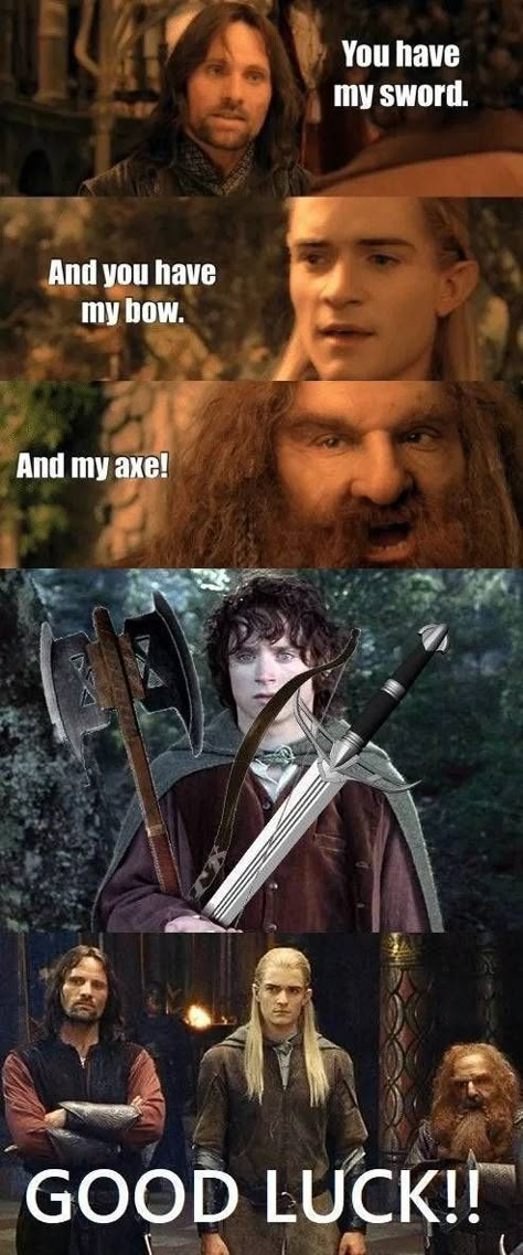 Hobbit Funny, Legolas And Gimli, Earth Memes, God Speed, Lotr Funny, Lord Of The Ring, Movie Memes, Legolas, J R R Tolkien