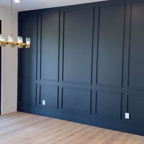 A Perfectly Crafted Accent Wall #accentartcreators #homedecor #home #decor #closet #art #paradisevalley #trimwork #boardandbatten… | Instagram Navy Blue Wall Moulding, Doorway Accent Wall, Office Blue Accent Wall, Trim Accent Wall Ideas Living Room, Coastal Bedroom Accent Wall, Trending Accent Walls, Picture Frame Accent Wall, Midnight Blue Accent Wall, Accent Wall Foyer