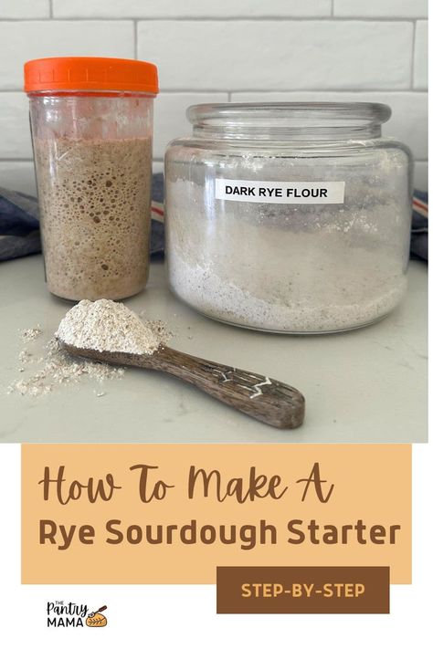 Learn how to make a rye sourdough starter from scratch so you can bake amazing sourdough rye bread. Step by step visual instructions. Dough Starter Recipe, Rye Sourdough Starter, Sourdough Starter From Scratch, Sourdough Rye Bread, Visual Instructions, Rye Sourdough, Sourdough Breads, Sourdough Rye, Homemade Sourdough Bread