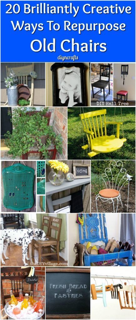 20 Brilliantly Creative Ways To Repurpose Old Chairs {Creative Projects with Links} Old Rocking Chairs, Boho Chair, Ikea Chair, Chair Makeover, Old Chairs, Old Chair, Floor Protectors, Creative Furniture, Diy Chair