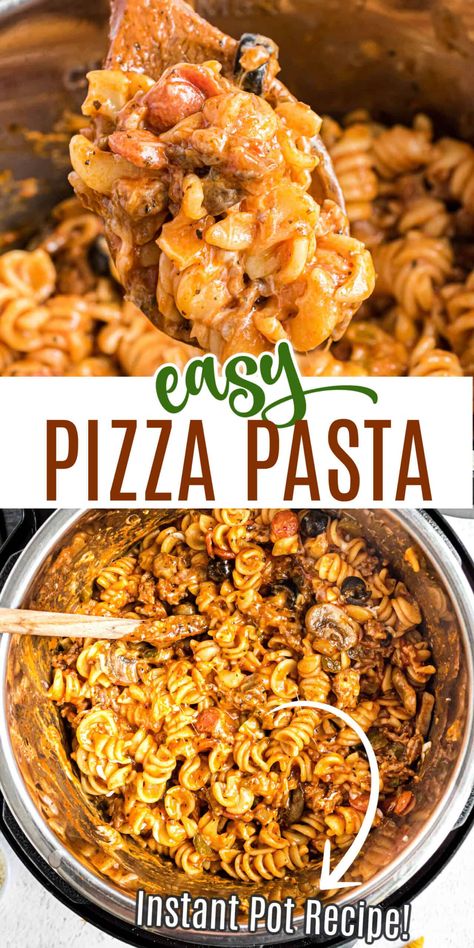 When you can't decide between pizza and pasta, make both!This Instant Pot Pizza Pasta brings all your favorite pizza toppings together in an easy one-pot pasta dinner. Instant Pot Pizza, Pizza Type Recipes, Pizza Pasta Recipe, Pizza And Pasta, Instant Pot Pasta Recipe, Easy Pasta Dinner, Shugary Sweets, Best Instant Pot Recipe, Pasta Dinners