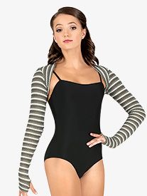 Dance Warm Up, Dance Wear Ballet, Long Sleeve Shrug, Dance Outfits Practice, Ballet Clothes, Leotards Ballet, Dance Fashion, Other Outfits, Striped Knit