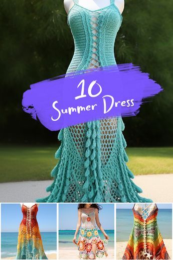 Mermaid-Inspired Crochet Beach Gown Crochet Maxi Dress Pattern Free, Maxi Dress Patterns Free, Crochet Squishy, Crochet Beach Wear Pattern, Crochet Beach Dress Pattern, Summer Dress Patterns Free, Boho Dress Pattern, Crocheted Clothing, Wedding Crochet