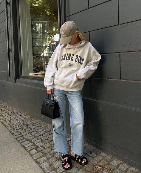 Marie Von Behrens, Just Style, Silky Dress, Sweatshirt Outfit, Boring Clothes, Street Style Summer, Anine Bing, Hoodie Outfit, Aesthetic Outfits