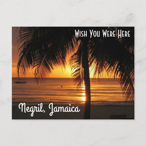 Negril, Jamaica Postcard - Jamaica Gift Jamaica Postcard, Negril Jamaica, Negril, Wish You Are Here, Postcard Size, Jamaica, Age Group, Created By, Stars