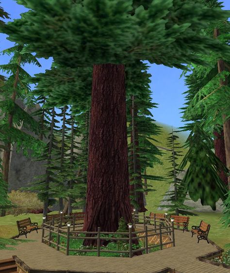 Mod The Sims - Union Grove Visitor Center - NO CC Sims 4 National Park, Sims 3 Houses, Sims Videos, Barbie Horse, Sims 2 Hair, Camping Cabins, Sequoia Tree, Mountain Vacation, The Sims 2 Cc