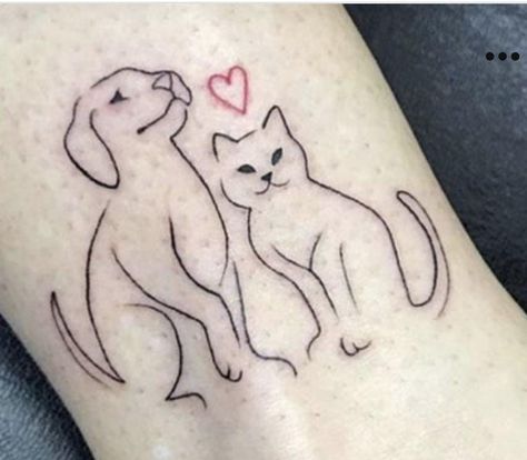 Animal Lover Tattoo, Acab Tattoo, Cat Paw Tattoos, Cat And Dog Tattoo, Cat Tattoo Simple, Memories Ideas, 10 Tattoo, Tattoos For Dog Lovers, Dog Memorial Tattoos