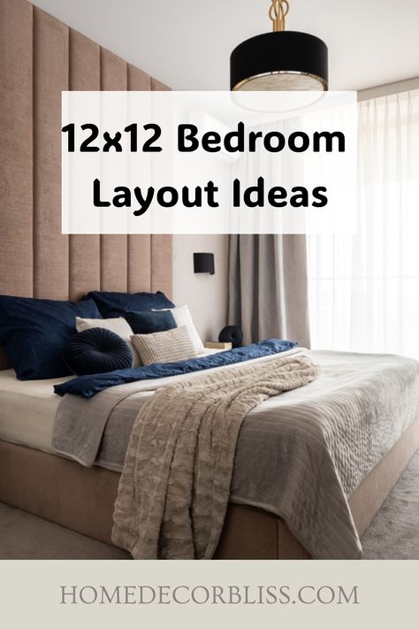 bedroom layout ideas 12x12 Bedroom Layout, Bedroom Layout Ideas, Bedroom Layout, Bedroom Oasis, Wallpaper Walls Decor, Perfect Bedroom, Clever Storage Solutions, Living Room Windows, Stylish Bedroom