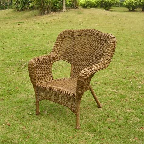 Lark Manor Narron Steel Deep Seating Patio Chair & Reviews | Wayfair Kursi Outdoor, Wicker Patio Chairs, Wicker Chairs, Patio Dining Chairs, Patio Spaces, How To Antique Wood, Patio Furniture Sets, Patio Dining, Wicker Chair