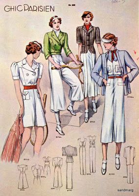 Kitten Vintage: 1930s Women's Golfing Outfits and Sportswear By the mid 30s, with lounging and beach pyjamas becoming popular, some braver women began to wear pants or short to play golf. 1930s Sportswear, 1930 Women, Golfing Outfits, Thirties Fashion, Golf Fashion Men, Kittens Vintage, Golf Attire Women, 1930's Fashion, Womens Golf Fashion