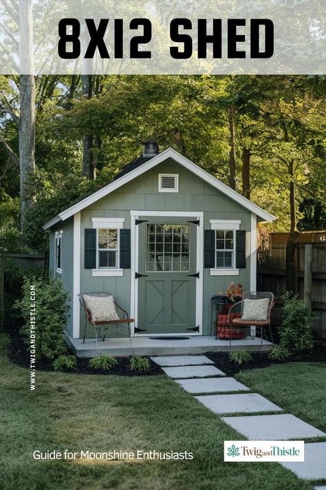 Conquer clutter and create a functional storage solution with downloadable 8x12 shed plans from Twigandthistle.com! This guide empowers you to build your own 8x12 shed, perfect for storing garden tools, seasonal décor, or even lawn equipment. Explore creative uses beyond storage, like transforming your shed into a tiny workspace or hobby haven. Avoid the limitations of free plans and unlock the benefits of a comprehensive DIY guide for a sturdy and functional 8x12 shed! Visit Twigandthistle.com Tiny Workspace, 8x12 Shed, Outdoor Office Shed, Cottage Dock, Outdoor Storage Buildings, 8x12 Shed Plans, Storing Garden Tools, Tiny Home Office, Office Shed