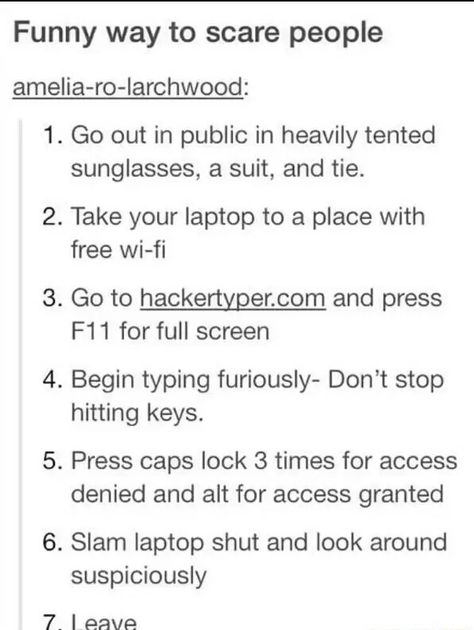 How to scare people 101 Ways To Scare People, Funny Bucket List, Funny Notes, What To Do When Bored, Fun Sleepover Ideas, Sleepover Things To Do, Things To Do When Bored, Crazy Things To Do With Friends, A Celebrity