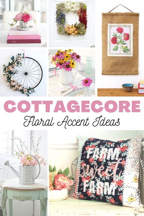 20 Cottagecore Floral Decor DIY Ideas | Yesterday On Tuesday Diy Cottagecore Wall Decor, Cottagecore Diy Crafts Decor, Cottagecore Diy Room Decor, Cottagecore Crafts Diy, Cottagecore Decor Ideas, Cottagecore Decor Diy, Cottagecore Diy Crafts, Cottagecore Diy Decor, Diy Cottagecore Decor