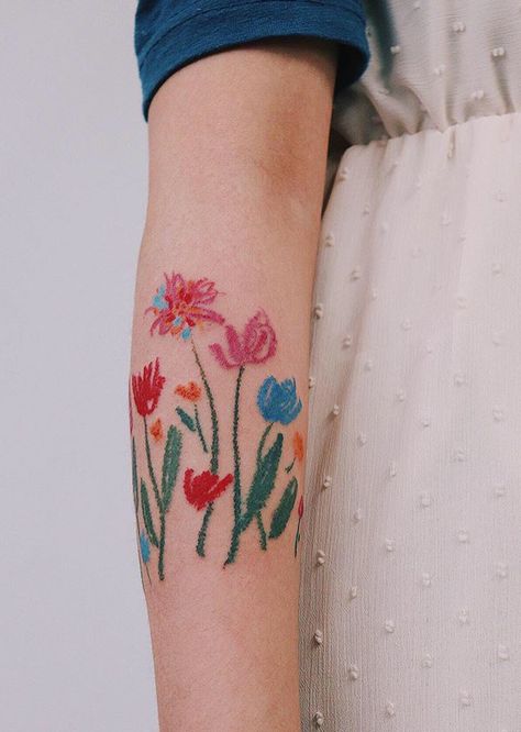 Flower Garden Tattoo, Aesthetic Tattoo Ideas, Instagram Doodle, 15 Aesthetic, 12 Tattoos, The Best Aesthetic, Best Aesthetic, Light Tattoo, Doodle Tattoo