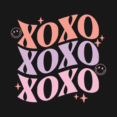 Girly Tshirt Designs Graphic Tees, Girly Graphic Design, T Shirt Text Design, Heart Shirt Design, Valentines Graphic, Xoxo Design, Creating Aesthetic, Aesthetic Journals, Couple T Shirt Design