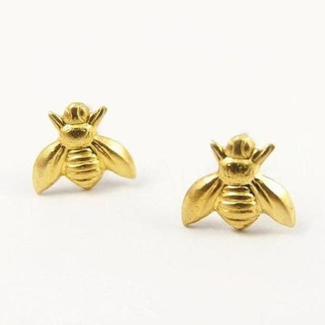 Bumble Bee Earrings, Honey Bee Earrings, Bee Studs, Bee Jewelry, Romantic Jewellery, Dainty Studs, Alloy Earrings, Bee Earrings, Tiny Studs