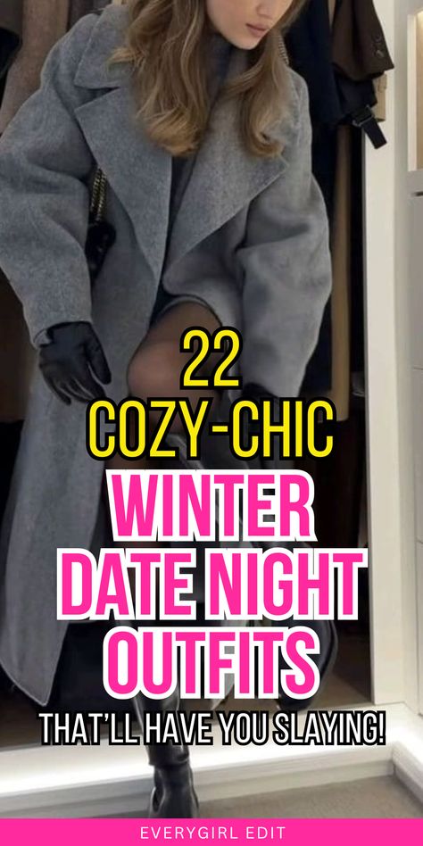 winter date night outfits, winter date night outfit ideas, winter date night outfit inspo, winter date night outfits 2024, winter date night outfit ideas 2024, winter date outfits 2025, winter date night outfit ideas 2025. Cold Night Date Outfit, Friday Night Winter Outfit, First Date Winter Outfit For Women, Winter Valentines Day Outfit Night Dates, Winter Comedy Show Outfit, Casual Winter Dinner Outfits For Women, Dinner Night Outfit Winter, What To Wear On A Dinner Date, Women’s Winter Night Outfit