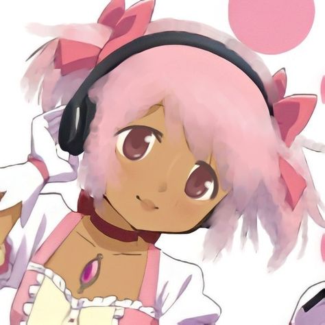 Pmmm Icons, Madoka Kaname Icon, Magical Madoka, Homura X Madoka, Madoka Magica Madoka, Blasian Edits, Black Anime Pfps, Black Anime Pfp, Black Anime Edits