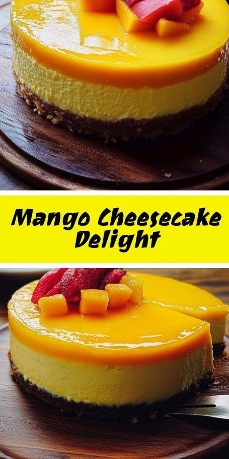 Tropical No-Bake Eggless Mango Cheesecake Delight: Enjoy this creamy and delicious mango cheesecake without the need for baking. Perfect for any occasion! #NoBakeDessert #MangoCheesecake #CheesecakeRecipe Cheesecake Delight, Tropical Desserts, Mango Cheesecake, Vegetarian Desserts, Cheesecake Brownies, Mini Vacation, Easy Cheesecake, Cool Breeze, Freshly Baked