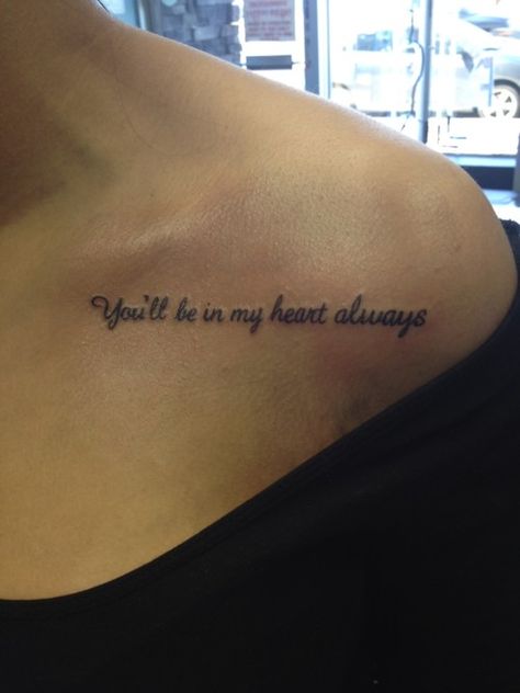 short quote tattoos for girls - Google Search Family Quotes Tattoos, Wörter Tattoos, Quote Tattoos Girls, Unique Small Tattoo, Bone Tattoos, Omerta Tattoo, Inspiration Tattoos, Memorial Tattoo, Collar Bone Tattoo