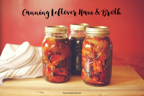 Canning Recipes With Ham, Pressure Canning Leftovers, Canning Leftover Ham, Canning Ham And Beans, Canning Leftovers, Pressure Canning Ham, Canning Ham, Canning Pork, Canning Methods