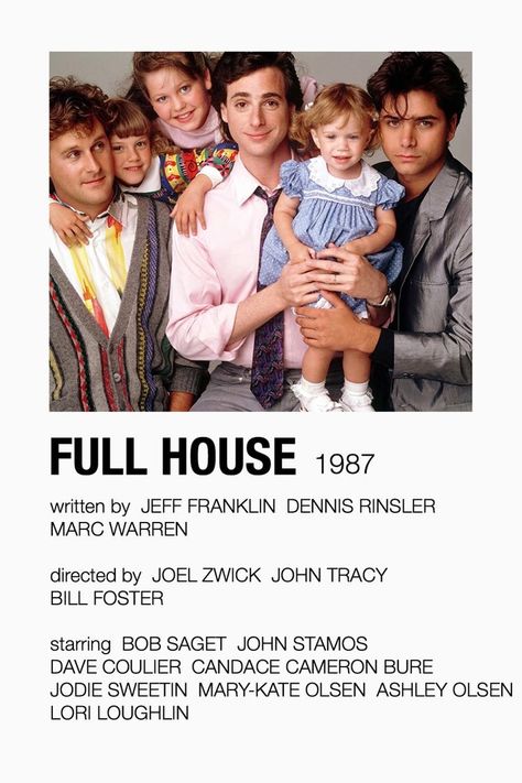 Show And Movie Posters, Vintage Tv Show Posters, Movie And Tv Show Posters, Full House Poster, Tv Shows Posters, Full House Show, Tv Show Posters, Show Posters, Indie Movie Posters