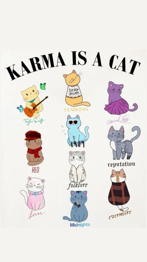 Cat Purring, Taylor Swift Cat, Taylor Swift Costume, Karma Is A Cat, Taylor Swift Drawing, Taylor Swift Images, Photos Of Taylor Swift, Phone Wallpaper Boho, Taylor Swift Party