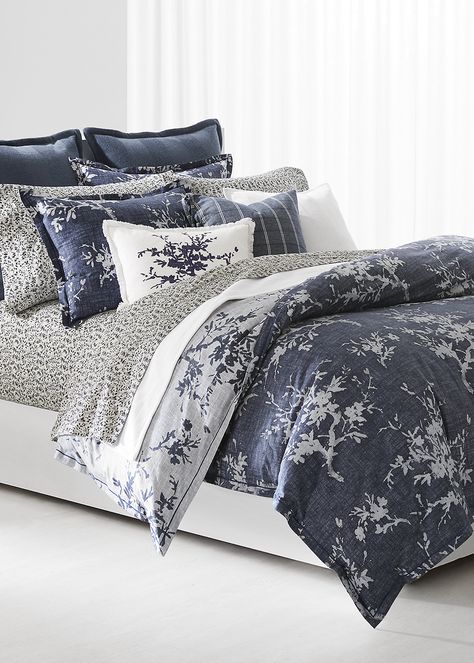 Eva Botanical Duvet Set Layered Bed, Ralph Lauren Bedding, King Duvet Cover Sets, King Comforter Sets, Queen Comforter Sets, Queen Comforter, Duvet Bedding, Sateen Sheets, King Comforter