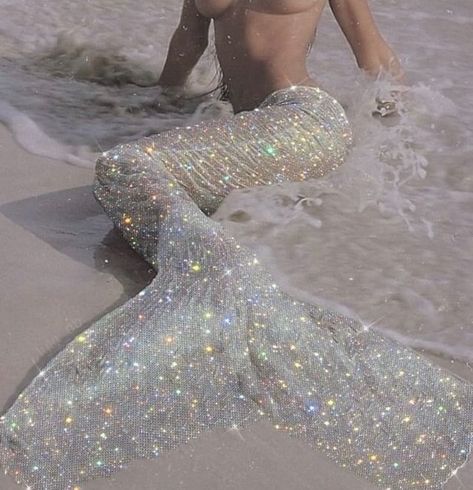 Mermaid Tail Aesthetic, Sparkle Aesthetic, Glitter Photography, Beauty Care Products, Real Mermaids, White Mermaid, Mermaid Core, Mermaid Aesthetic, Mermaid Dreams