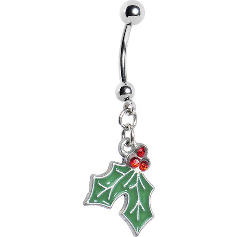 Holiday Mistletoe Dangle Belly Ring ❤ liked on Polyvore featuring jewelry, rings, special occasion jewelry, holiday ring, belly button rings jewelry, belly rings e cocktail jewelry Christmas Kiss, Dangle Belly Rings, Jewelry Holiday, Special Occasion Jewelry, Cocktail Jewelry, Button Rings, Belly Piercing, Belly Button Ring, Button Ring