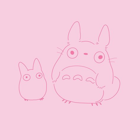 Pink Studio Ghibli Icon, Studio Ghibli Art Pink, Nezuko Themed Phone, Barbie Aesthetic Widget, Pink Totoro Wallpaper, Pink Ghibli Wallpaper, Pink Studio Ghibli Wallpaper, Pink Ghibli Aesthetic, Studio Ghibli Pink Aesthetic